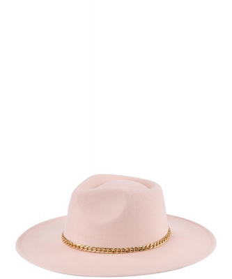 Fashion Chain Fedora Hat HA320080 PINK